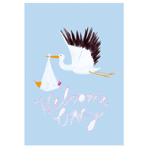 Molemin | Happy - Welcome Baby Postkarte | von schönegrüsse