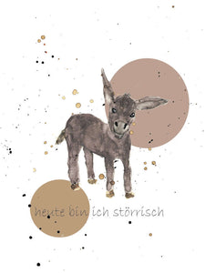Molemin | Postkarte Esel | von montschitschi by claudine cornu