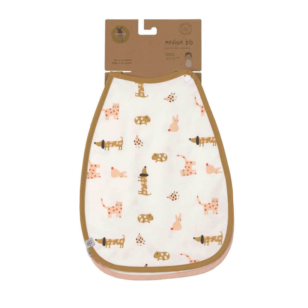 Molemin | Baby Lätzchen Extra Gross 2er Set Tiere | von Lässig