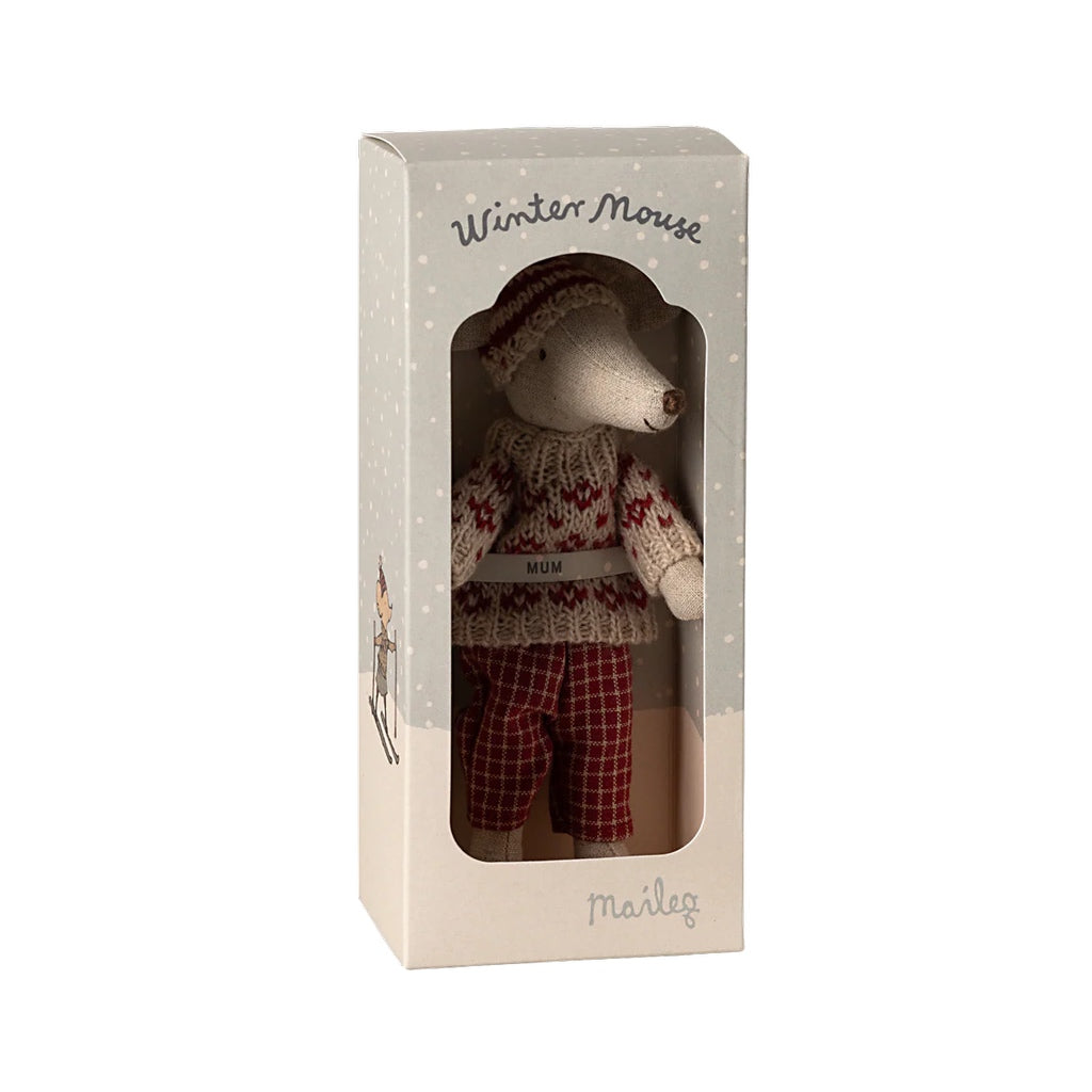 Wintermaus mit Skiset, Mama Maus