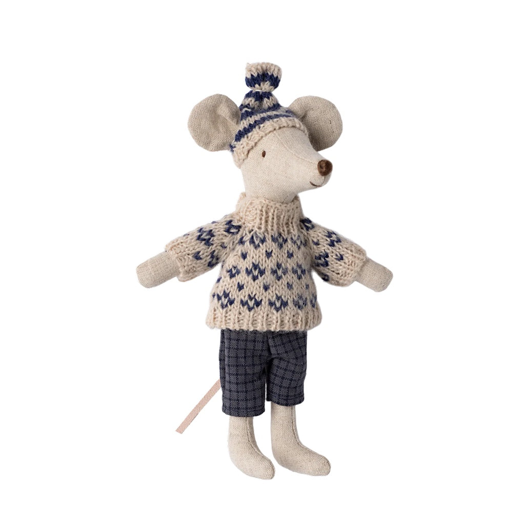 Wintermaus mit Skiset, Papa Maus