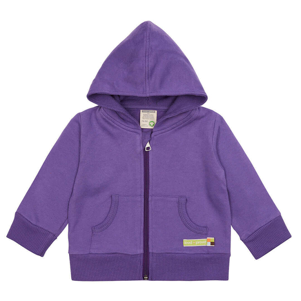 Loud + Proud Baby Kapuzenjacke - GOTS Zertifiziert Bio Baumwolle