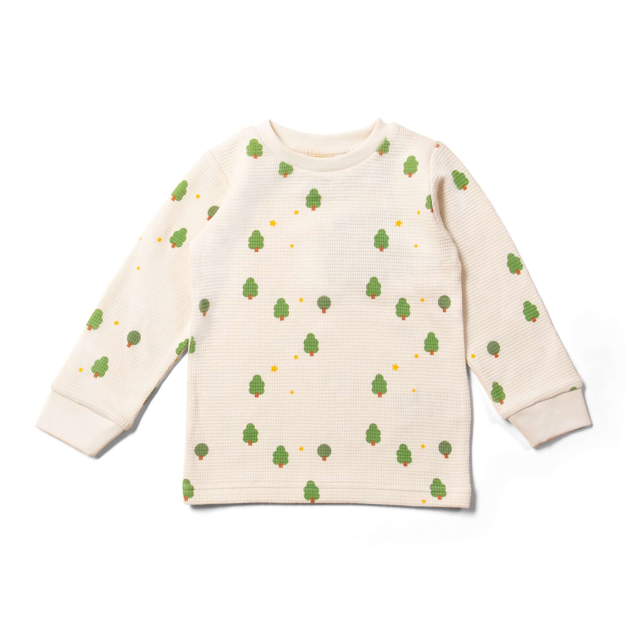 Molemin | Kinder Pyjama Cream Winter Trees | von Little Green Radicals