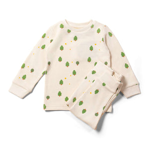 Molemin | Kinder Pyjama Cream Winter Trees | von Little Green Radicals