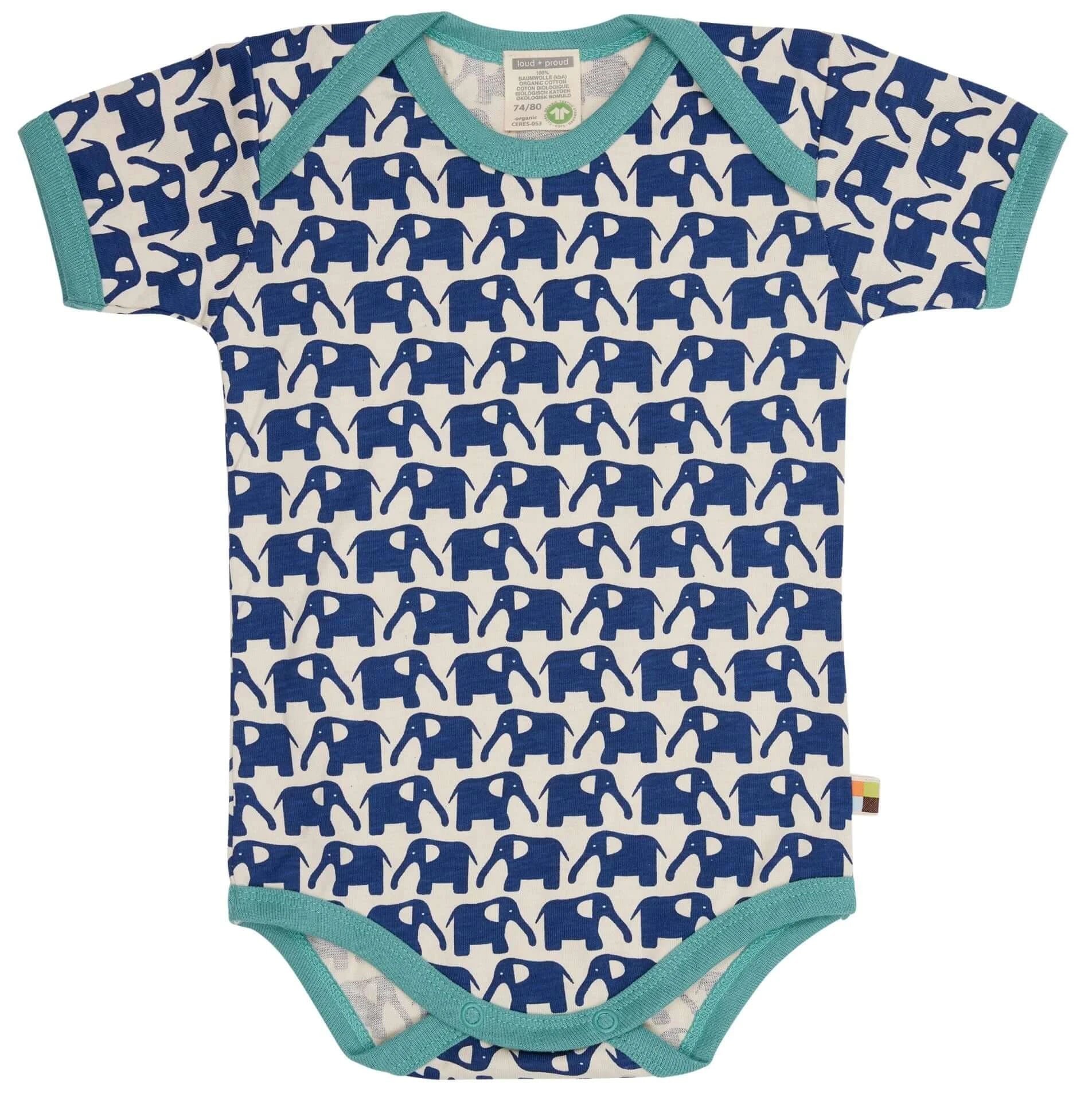 Baby Body kurzarm Elefant