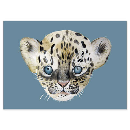 Molemin | Postkarte Leopard | von nuukk