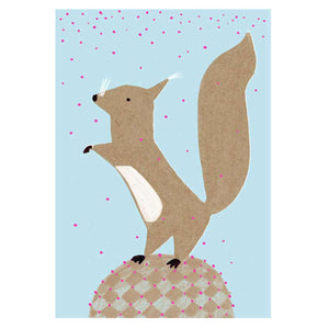 Circus Eichhörnchen Postkarte