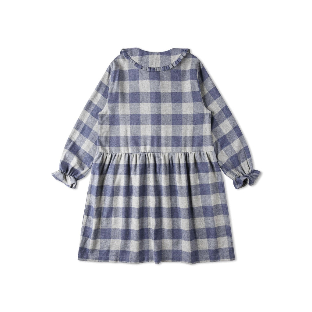 Flanel Collar Kleid