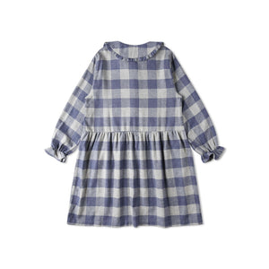 Flanel Collar Kleid
