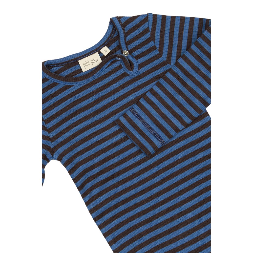 Langarmbody gestreift zweifarbig