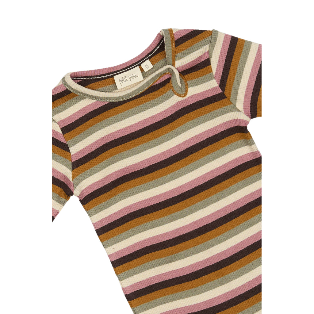 Langarmbody gestreift multi