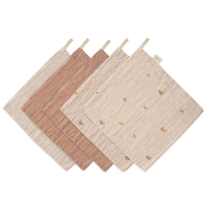 Musselin Waschlappen 5er-Set