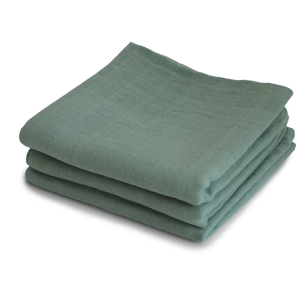 Musselin Nuscheli 3er-Set uni