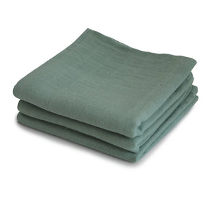 Musselin Nuscheli 3er-Set uni
