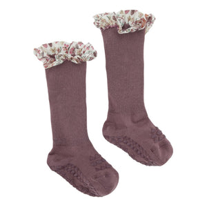 Anti-Rutsch Socken Bambus mit Rüschen