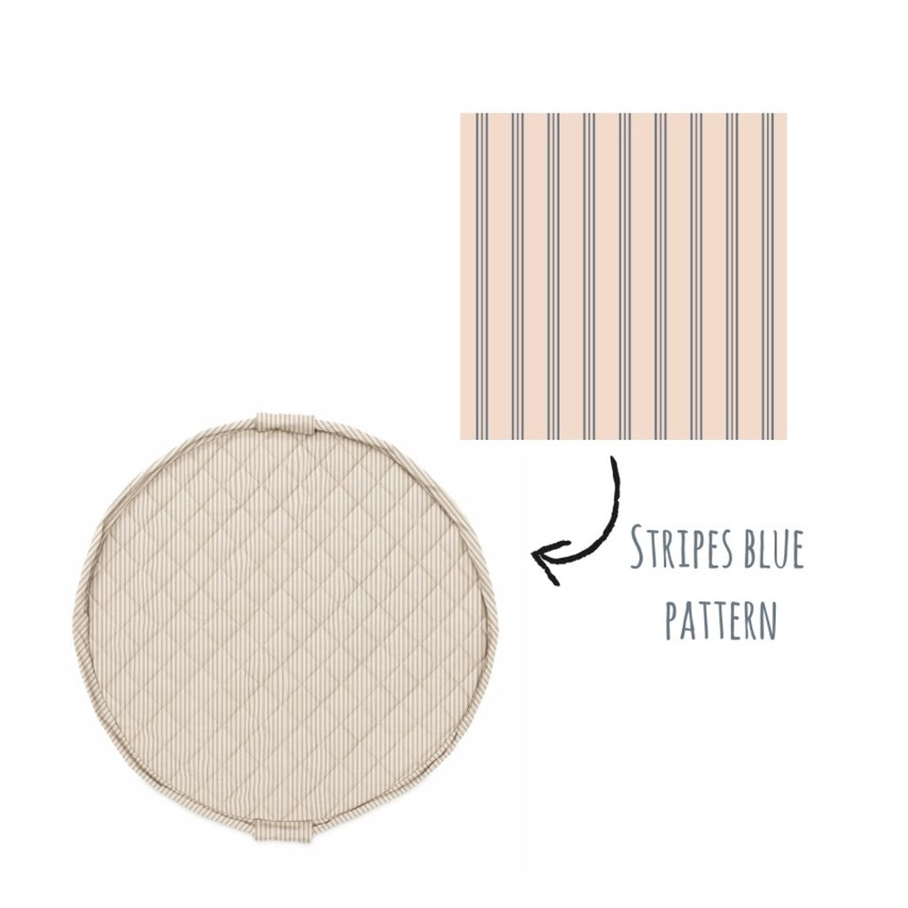 Soft Stripes Blue Organic Spielmatte
