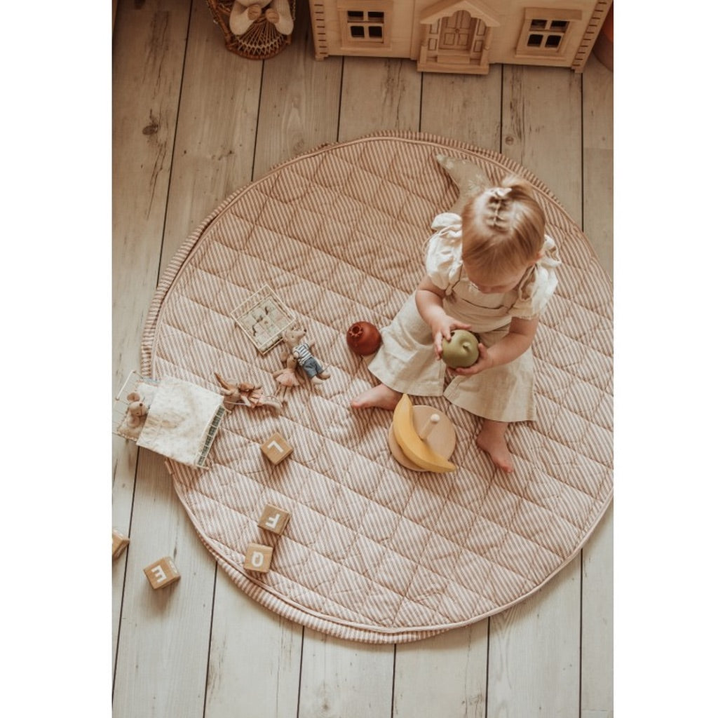 Soft Stripes Brown Organic Spielmatte