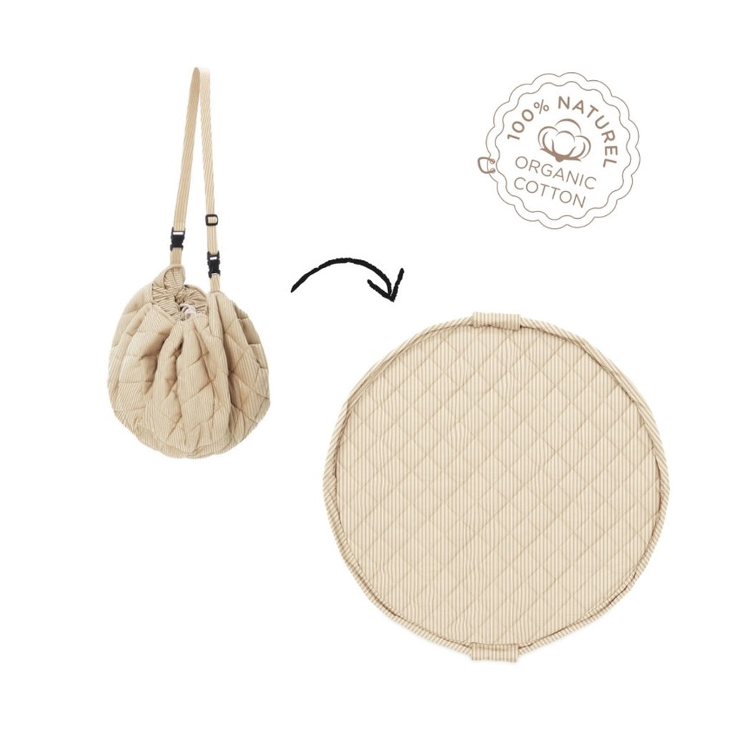 Soft Stripes Brown Organic Spielmatte