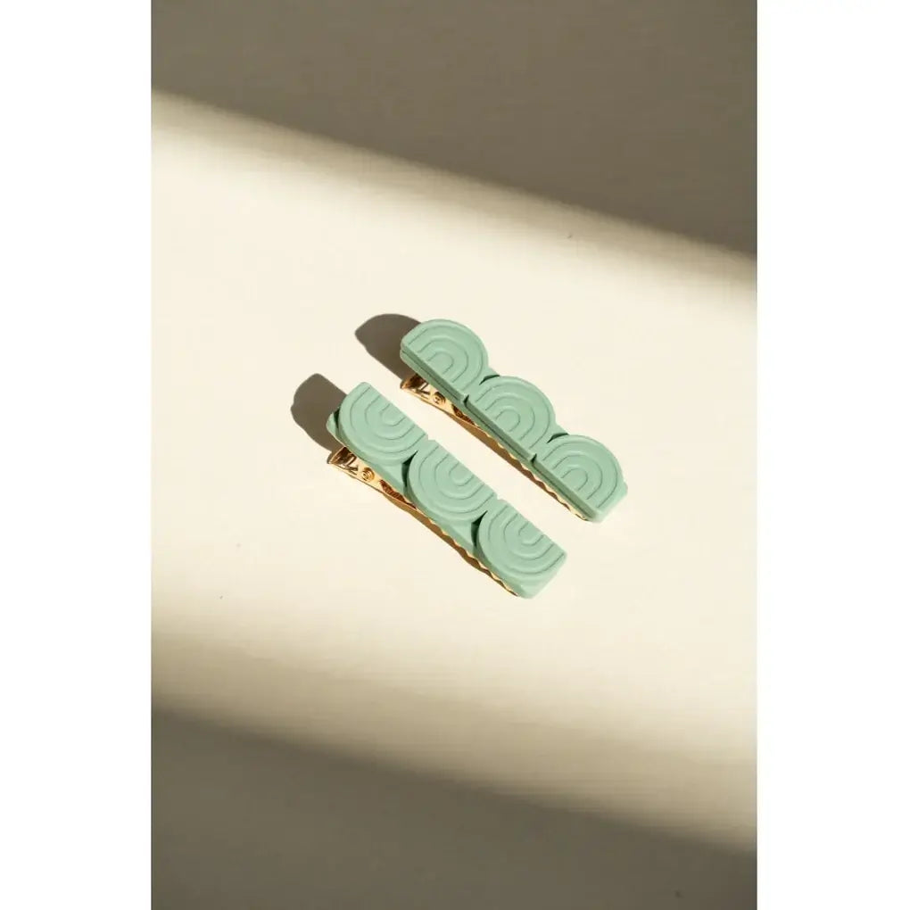 Molemin | Haarklammer-Set Regenbogen | von Grech & Co.