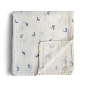 Muslin Swaddles Blanket Whale