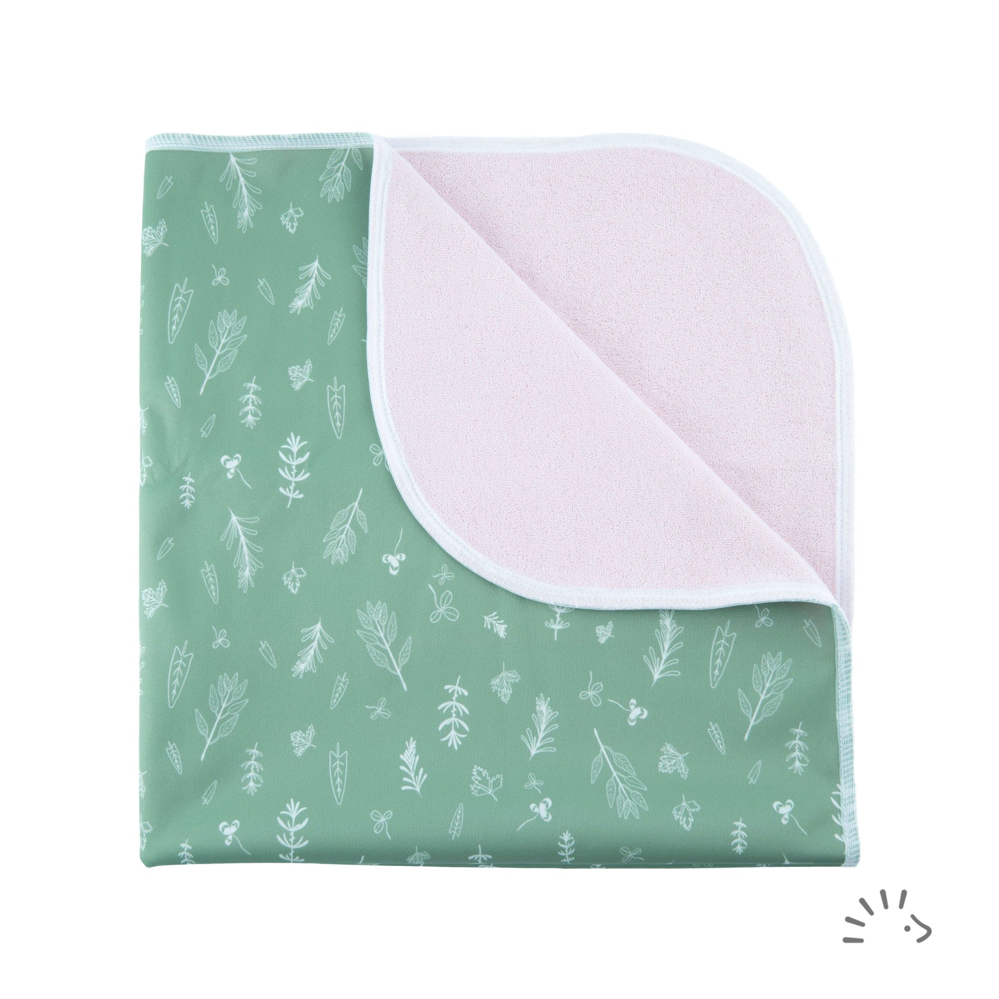 Molemin | Wickeldecke Green Leaves 65x65cm | von iobio / PoPoLiNi