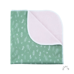 Molemin | Wickeldecke Green Leaves 65x65cm | von iobio / PoPoLiNi