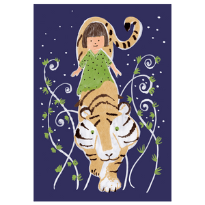 Molemin | Circus-Tiger Postkarte | von schönegrüsse