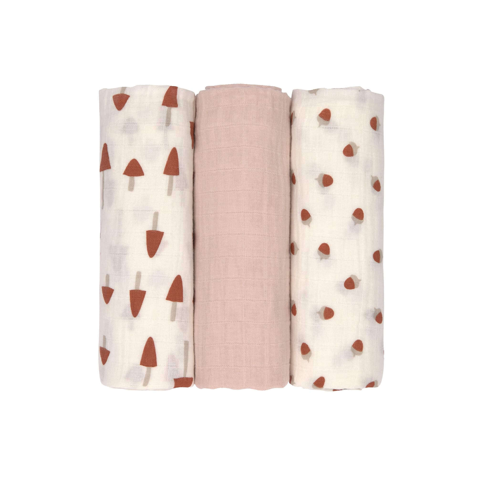 Molemin | Mulltücher Little Forest L Powder Pink | von Lässig