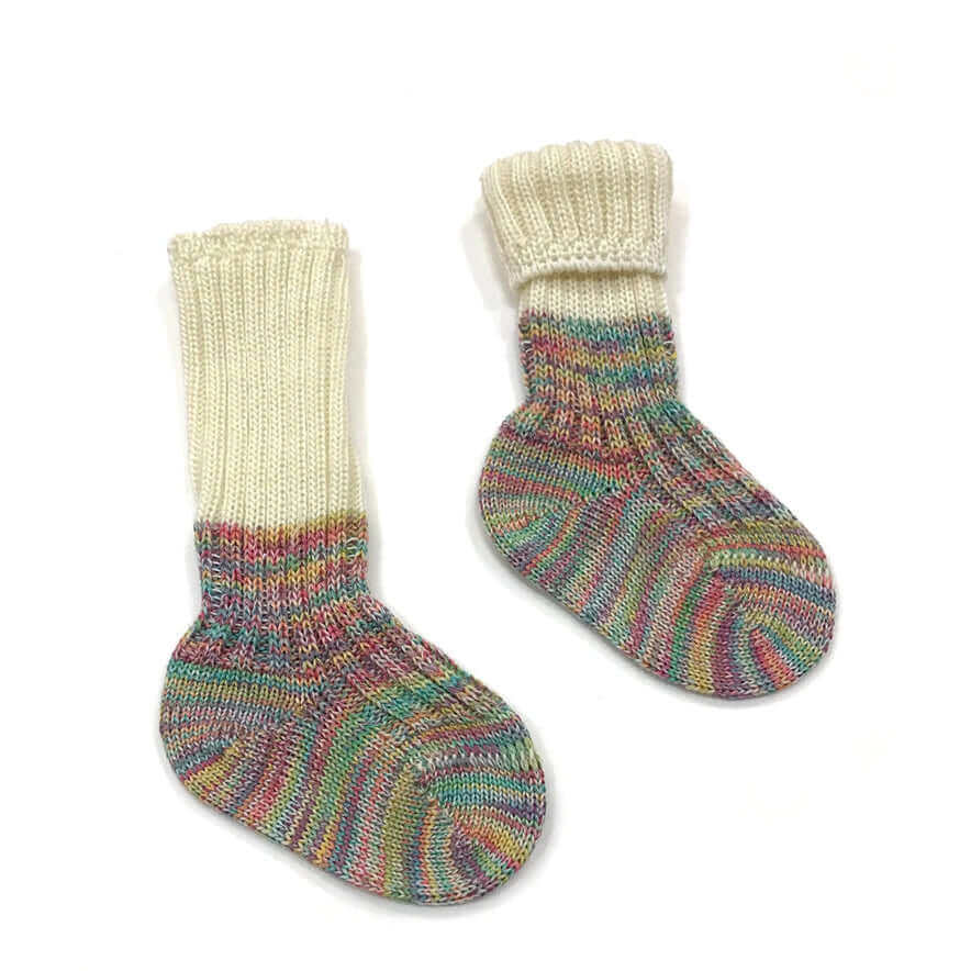 Molemin | Baby-Stricksocken Bunt | von Grödo