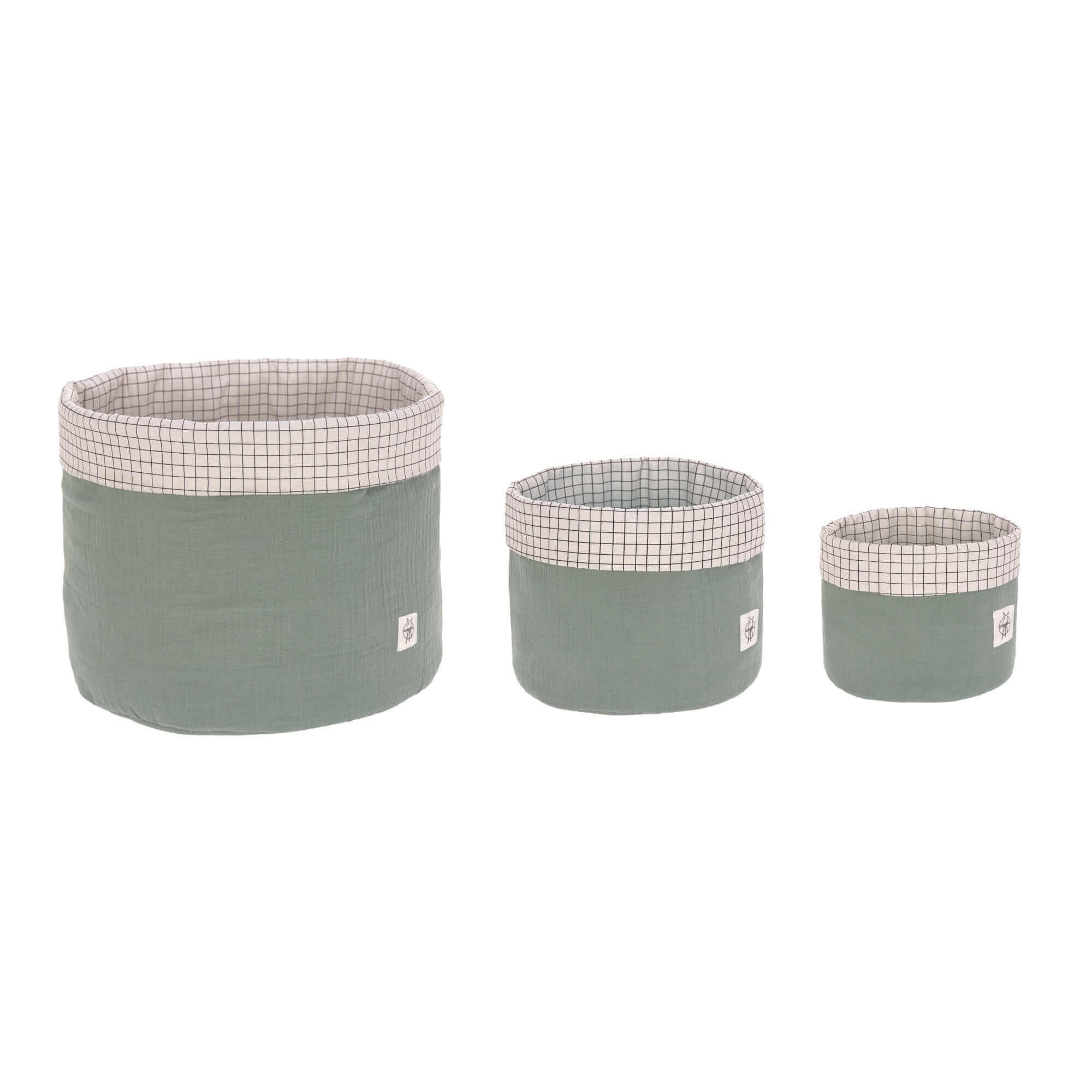 Molemin | Muslin Aufbewahrungskorb 3er Set | von Lässig