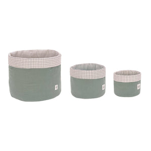 Molemin | Muslin Aufbewahrungskorb 3er Set | von Lässig