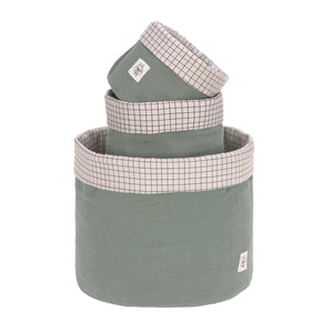 Molemin | Muslin Aufbewahrungskorb 3er Set | von Lässig