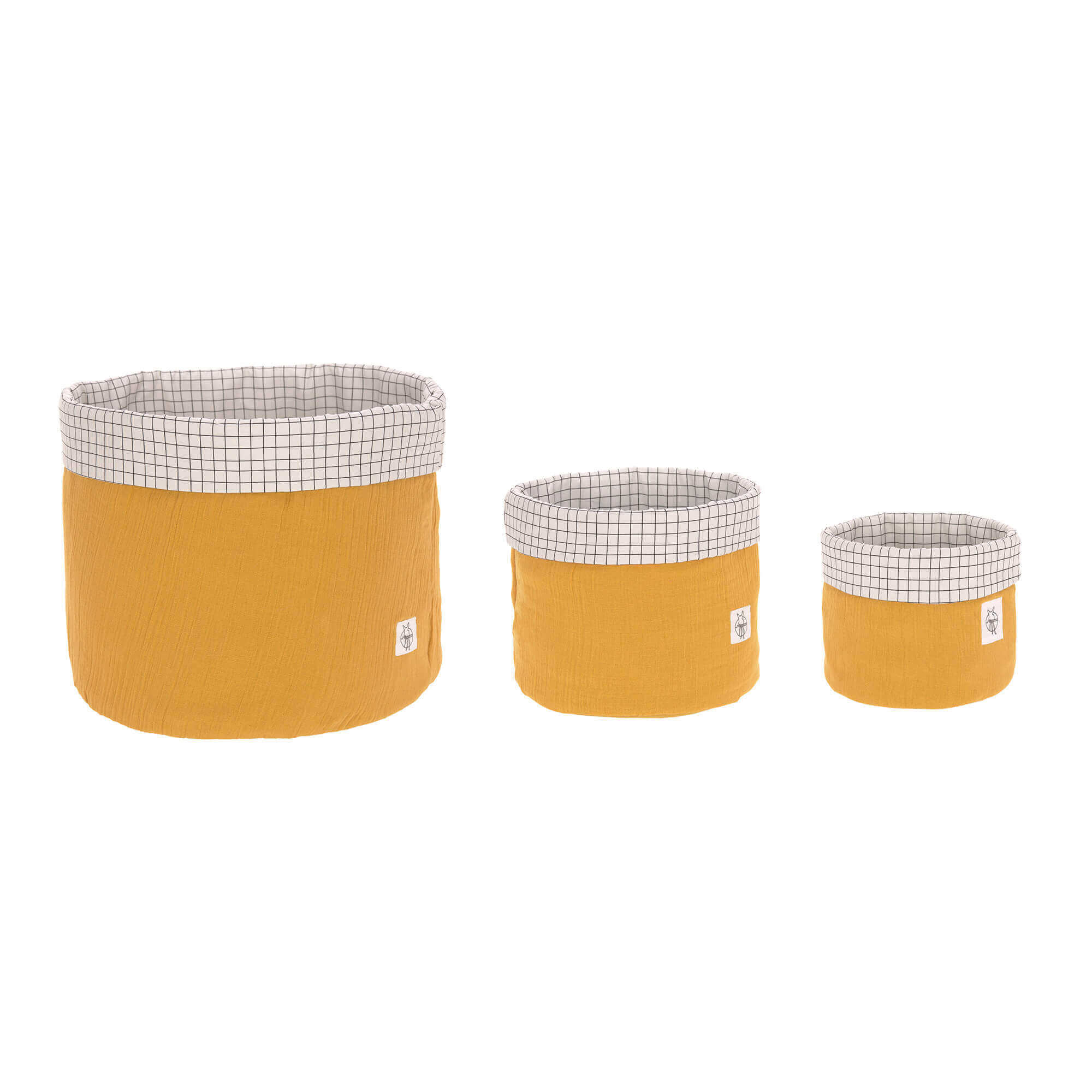 Molemin | Muslin Aufbewahrungskorb 3er Set | von Lässig