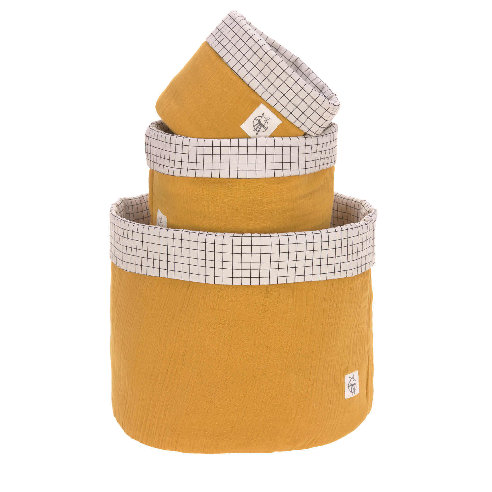Molemin | Muslin Aufbewahrungskorb 3er Set | von Lässig