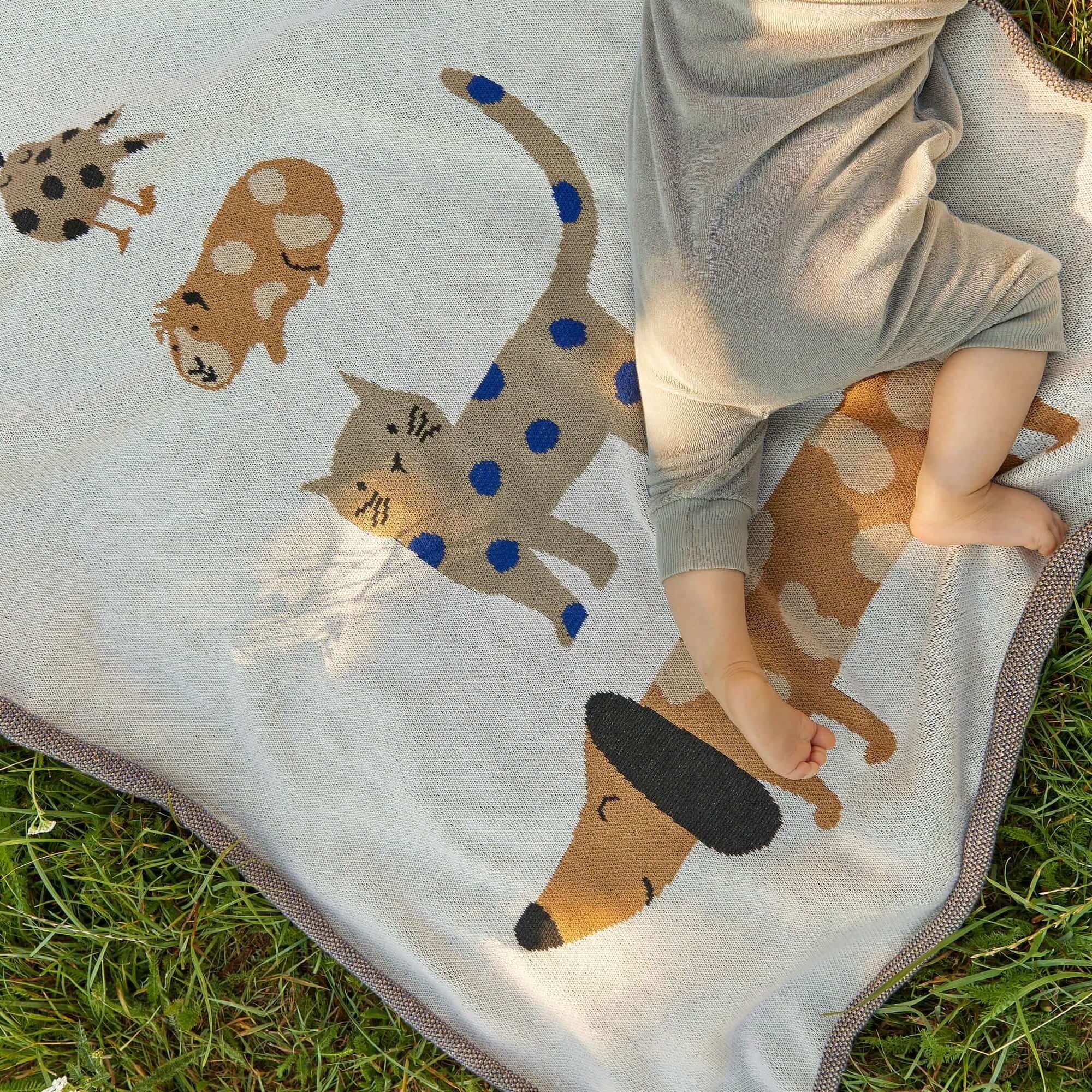 Molemin | Babystrickdecke Haustiere | von Lässig