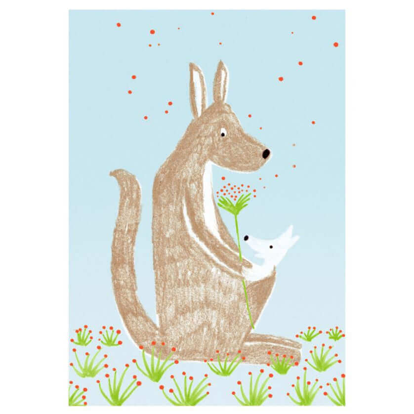 Molemin | Happy Känguru Postkarte | von schönegrüsse