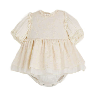 Molemin | Baby Strampler mit Spitze | von Popelin