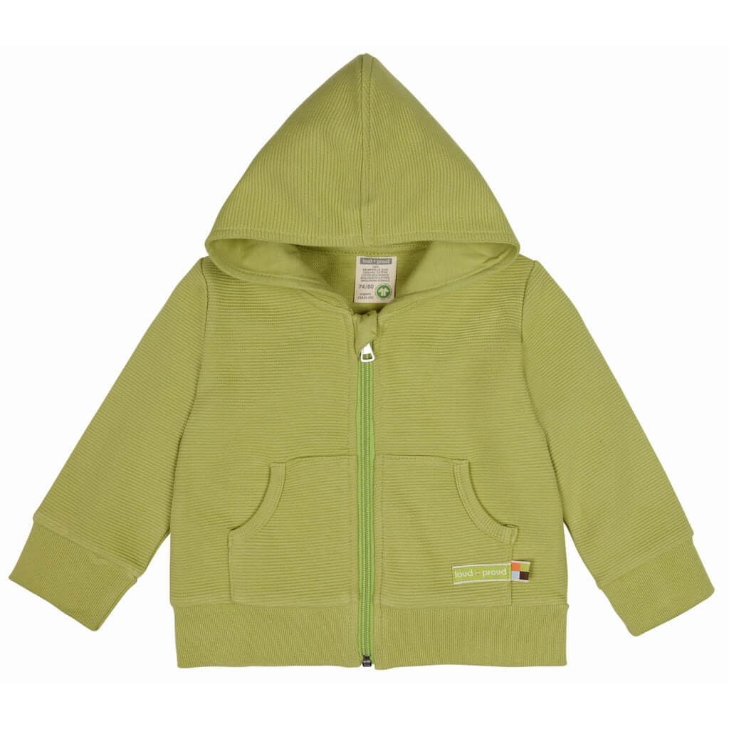 Loud + Proud Kinder Sweatjacke - GOTS Zertifiziert Bio Baumwolle
