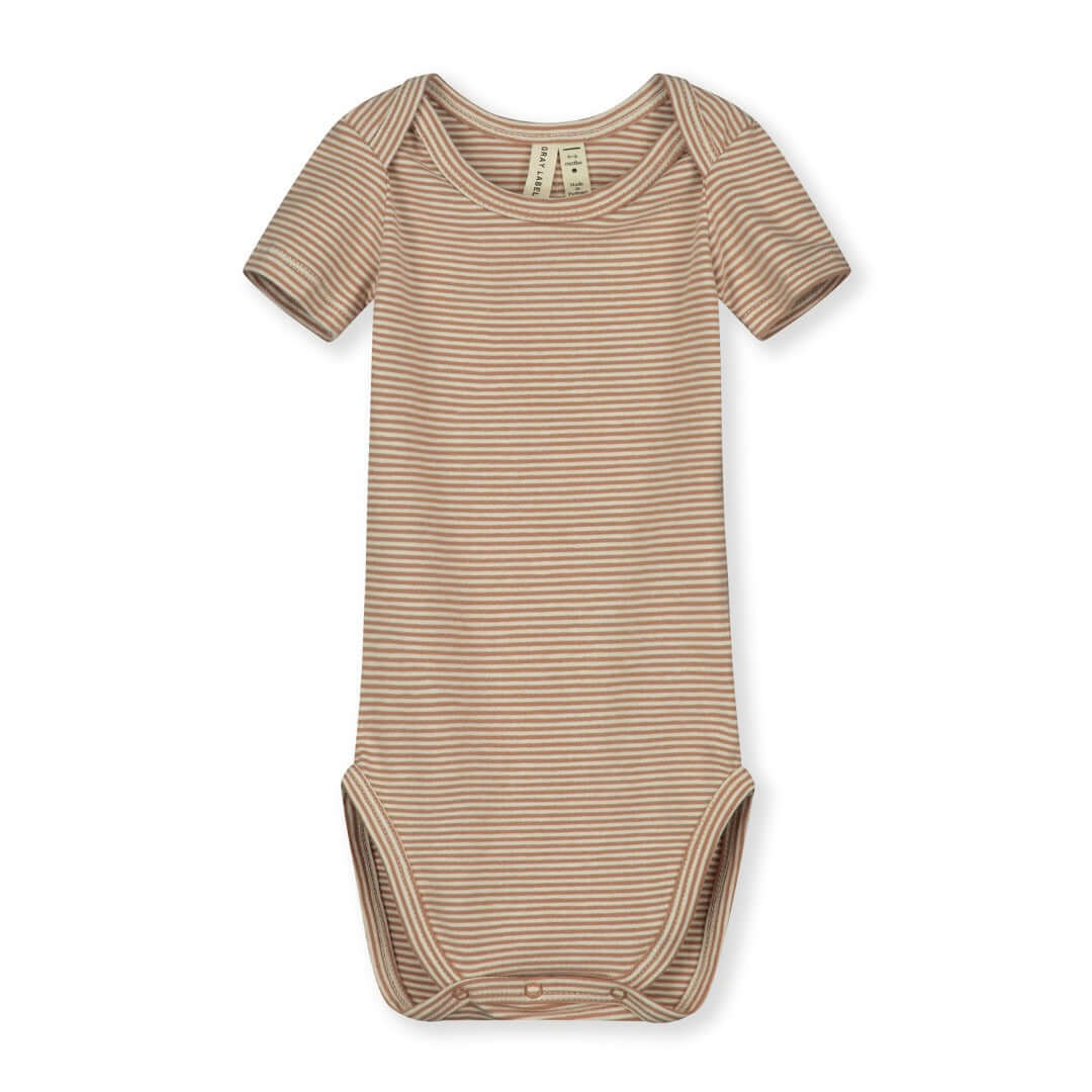 Molemin | Baby Shortsleeve Onesie Stripes | von Gray Label