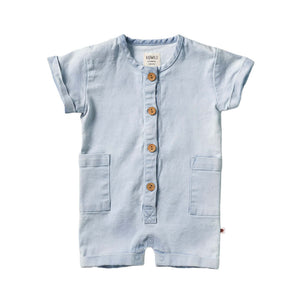 Molemin | Baby Strampler kurzarm Denim | von KidWild