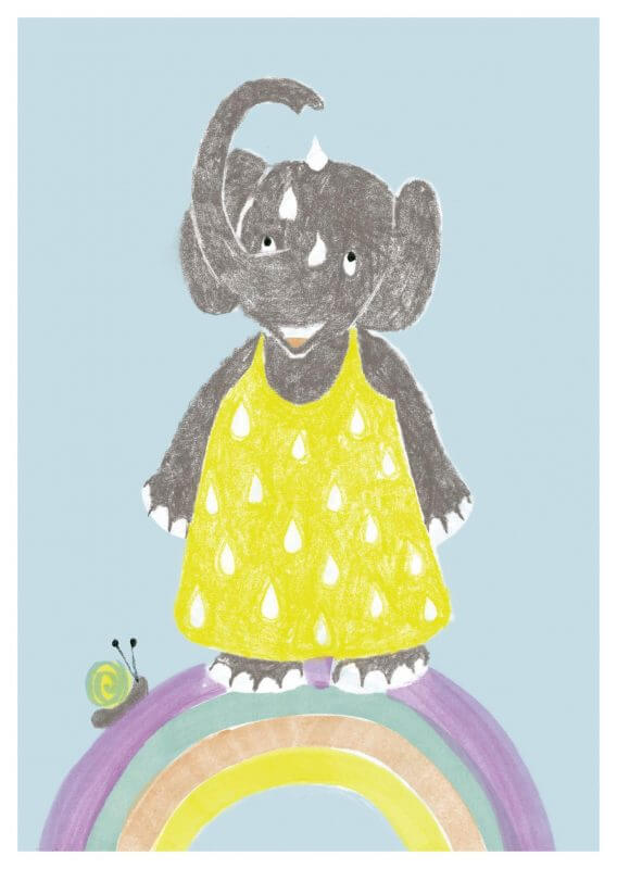 Molemin | Elefantenregen Poster | von schönegrüsse