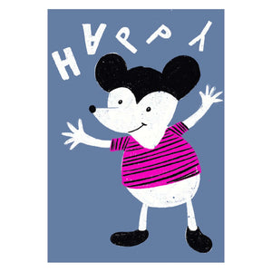 Molemin | Happy Maus Postkarte | von schönegrüsse