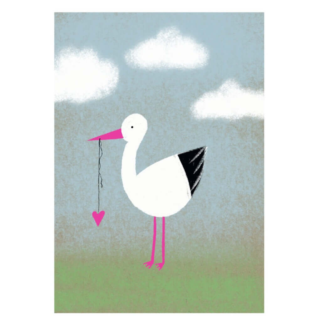 Molemin | Storch Postkarte | von schönegrüsse