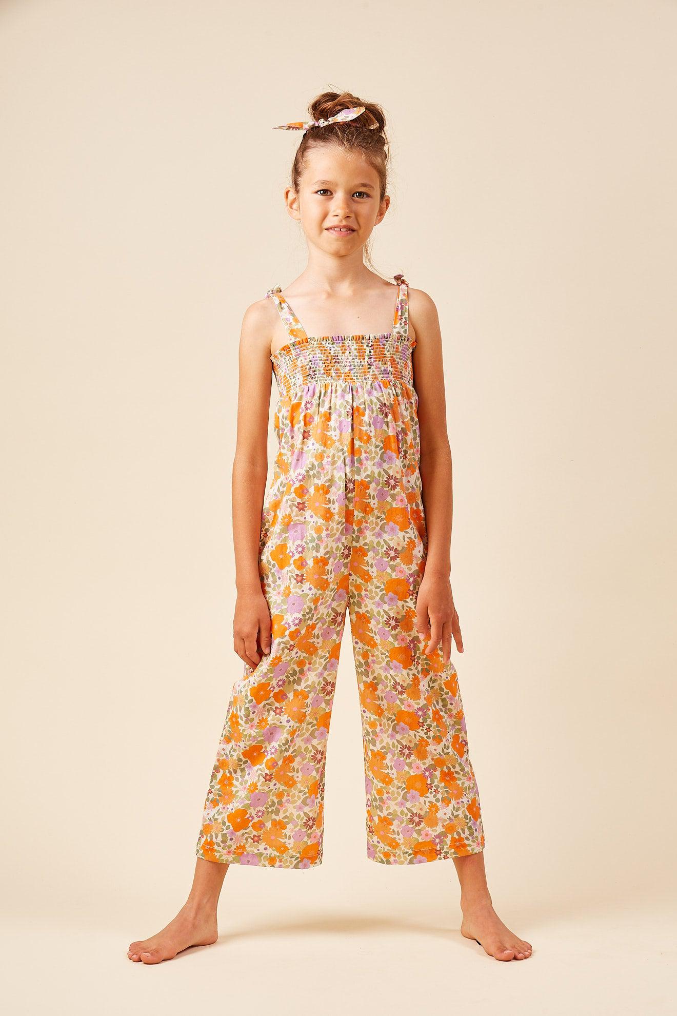 Molemin | Kind Jumpsuit Flowers | von Arsène & les Pipelettes