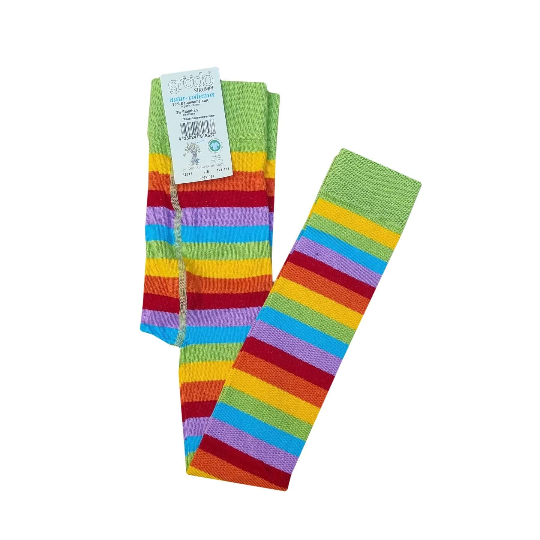 Molemin | Kinder-Leggings Regenbogen Hell Baumwolle | von Grödo