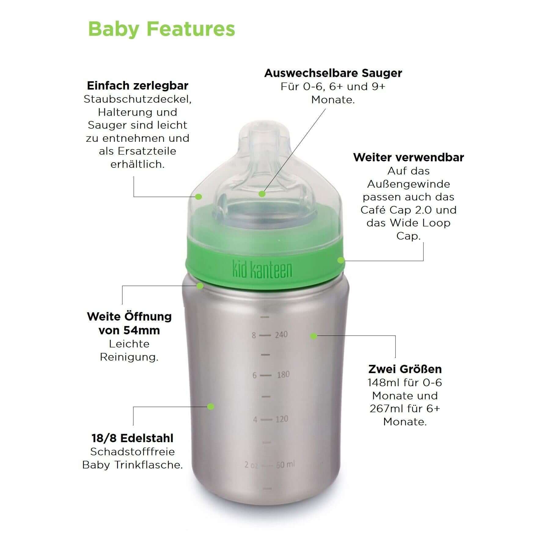 Molemin | Baby Bottle gross 267ml | von Klean Kanteen