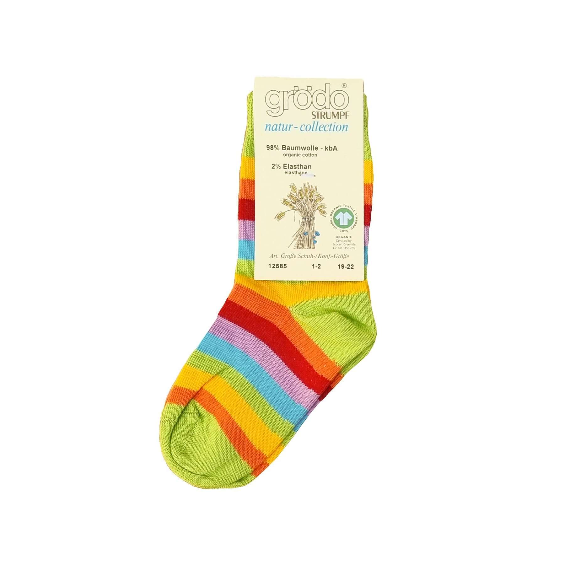 Molemin | Kinder-Socken Regenbogen Baumwolle | von Grödo