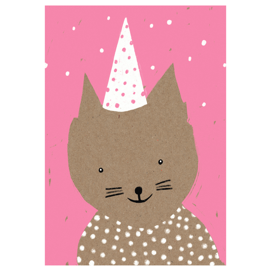 Molemin | Katze mit Hut Postkarte | von schönegrüsse