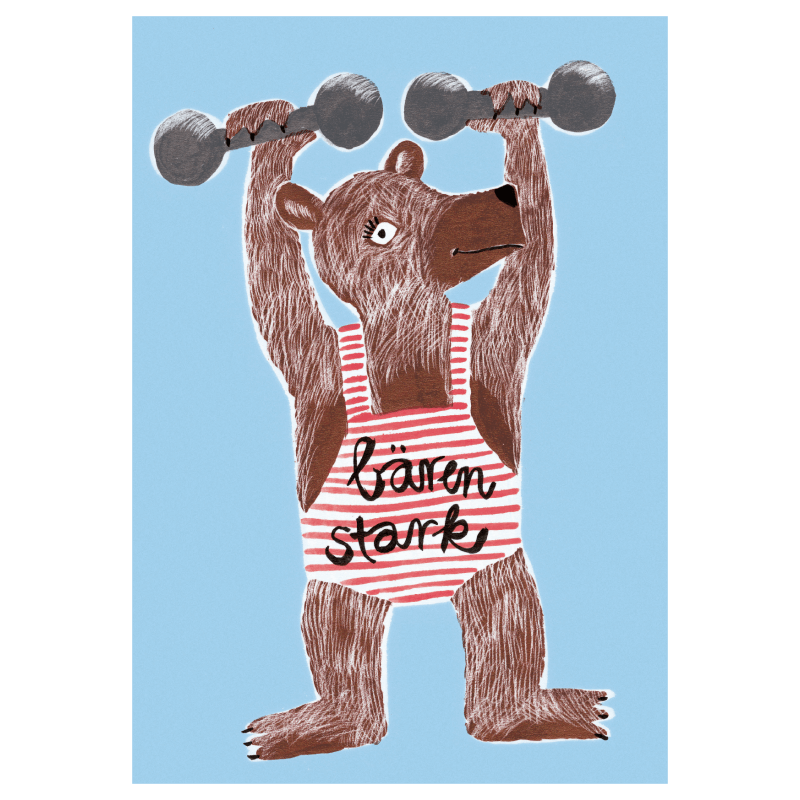 Molemin | Happy – Bärenstark Postkarte | von schönegrüsse