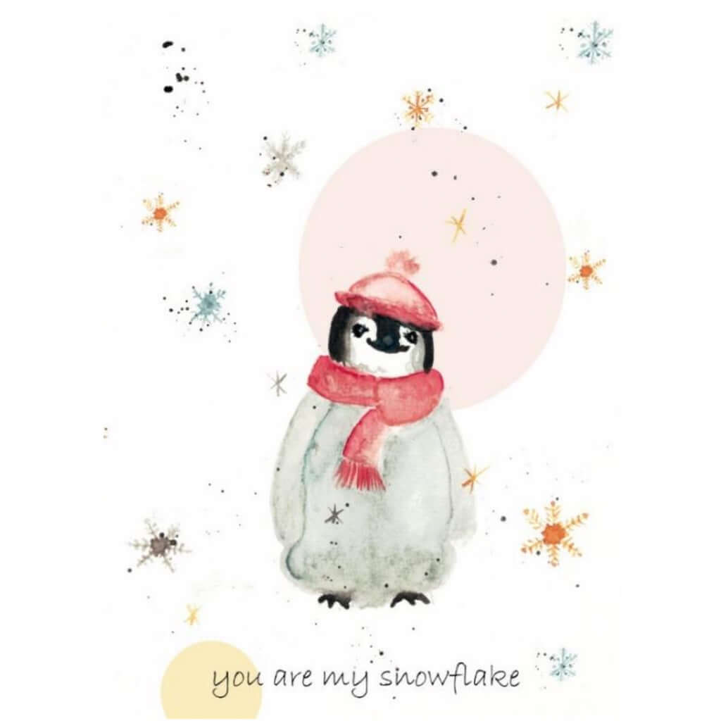 Molemin | Postkarte You are my snowflake Pinguin | von montschitschi by claudine cornu